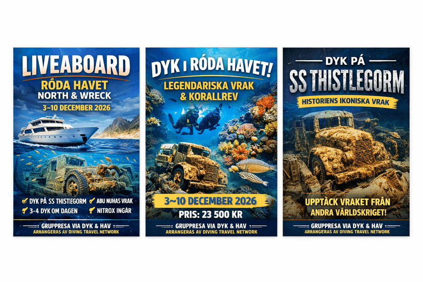 Gruppresa till Röda Havet North & Wreck